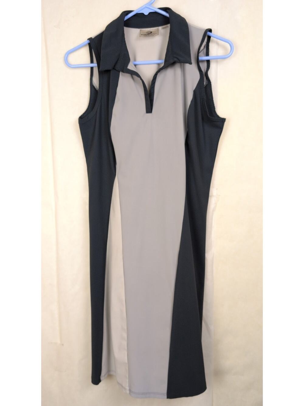 Foray Golf grey colorblock polo dress Size Med Active Resort Preppy Performance